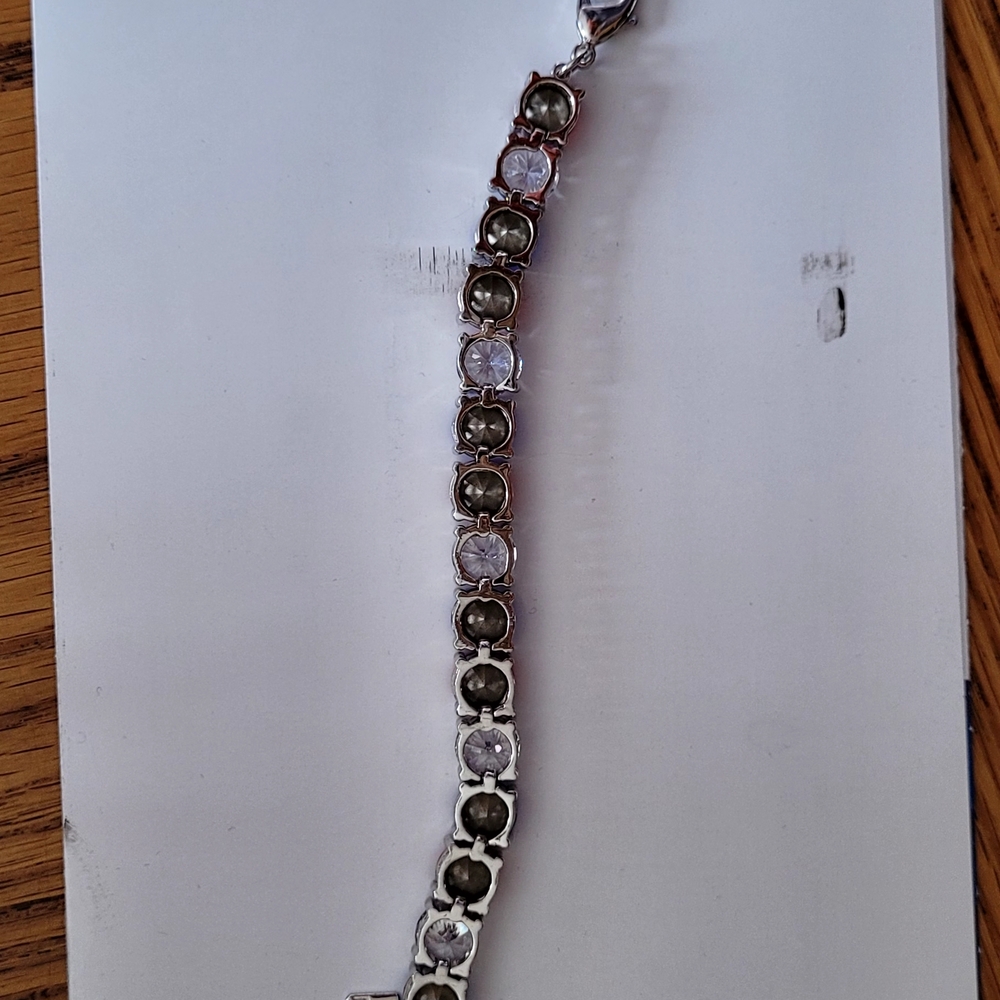 Park Lane Red, Blue & Clear Crystal Tennis Bracelet - Picture 2 of 3